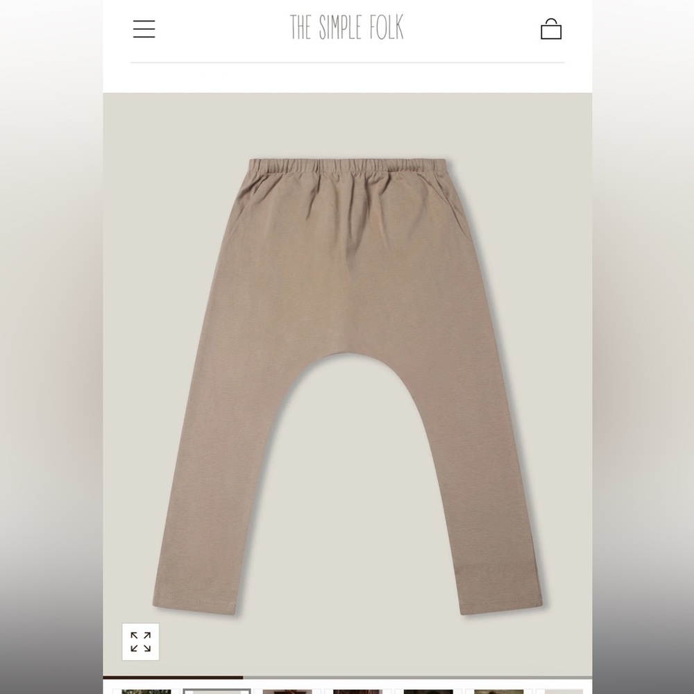 NWT, The Simple Folk- The Harlem Trouser with pockets, 5-6 years